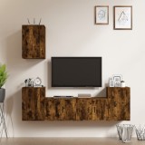 Cumpara ieftin Set dulapuri TV, 5 piese, stejar fumuriu, lemn prelucrat