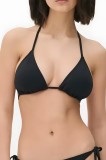 Sutien de baie Linovit&reg;, Cupe triunghiulare, Buret detasabil, Negru - Black, L