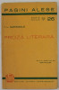 PROZA LITERARA de I. L.CARAGIALE , editie ingrijita de ION PILLAT , 1938