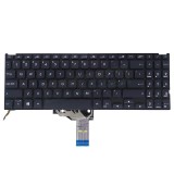 Tastatura Laptop, Asus, VivoBook X509BA, X509DA, X509DJ, X509DL, X509FA, X509FB, X509FJ, X509FL, X509JA, iluminata, neagra, layout US