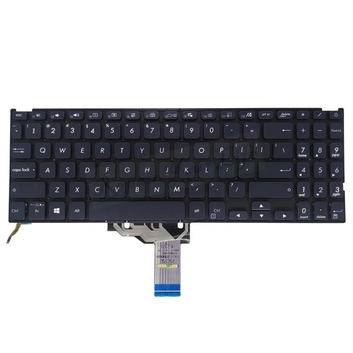 Tastatura Laptop, Asus, VivoBook X509BA, X509DA, X509DJ, X509DL, X509FA, X509FB, X509FJ, X509FL, X509JA, iluminata, neagra, layout US