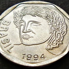 Moneda 25 CENTAVOS - BRAZILIA, anul 1994 * cod 3025 = excelenta