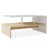 Cumpara ieftin Masuta de cafea, PAL, 90x59x42 cm, culoarea stejarului si alb