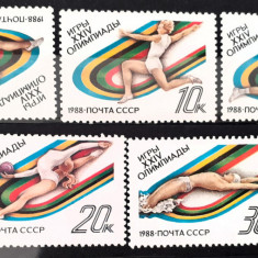 Rusia 1988 sport Olimpiada serie 5v. nestampilata