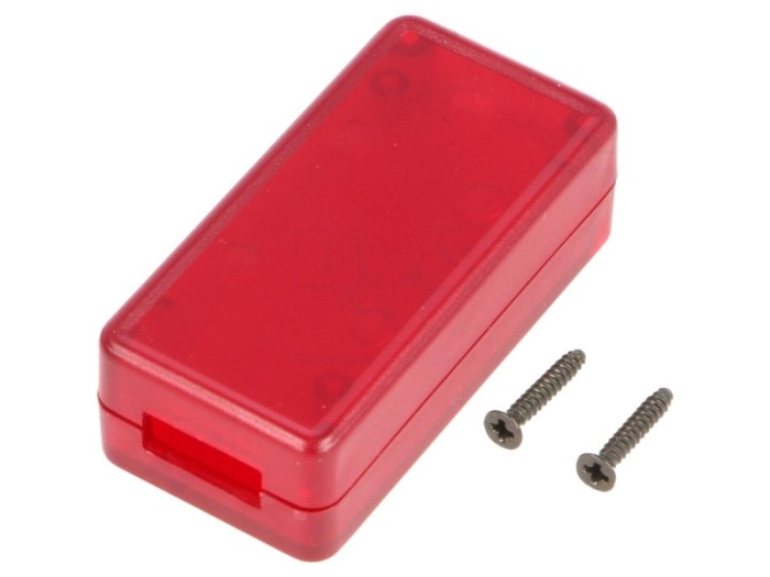 Carcasă USB ABS roșu semitransparent