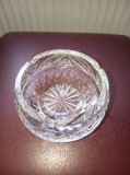 Scrumiera din cristal de colectie anii &#039;80, fabricata in Romania la Vitrometan Medias