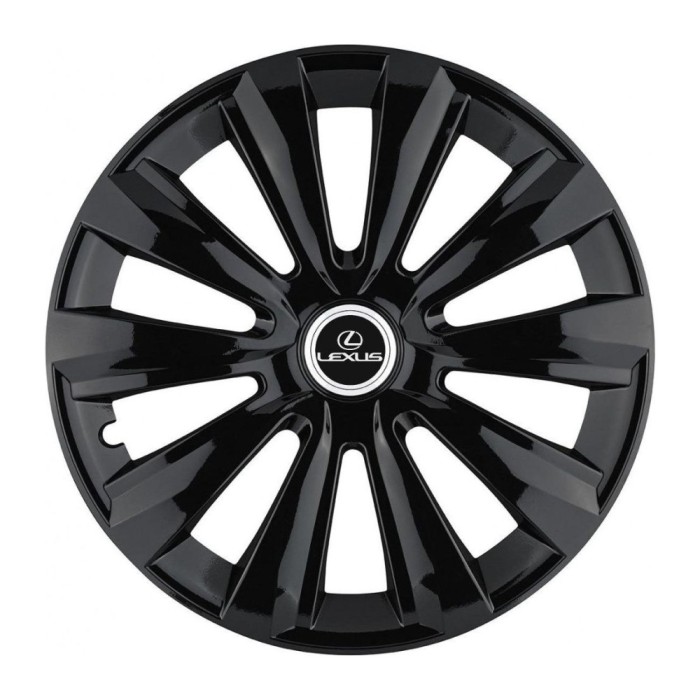 Set 4 Capace Roti, potrivite jantelor de R15, pentru Lexus, model delta negru