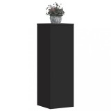 VidaXL Suporturi plante, 2 buc., negru, 33x33x100 cm, lemn prelucrat