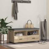 vidaXL Bancă pentru hol cu pernă Stejar Sonoma 100 x 38 x 46 cm 891466
