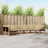 vidaXL Set de canapele de exterior cu pernă 7 pcs Alb și Bej 3389051