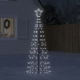 vidaXL Pom de Crăciun LED cu v&acirc;rfuri 220 LED-uri Alb Rece 180 cm 358101