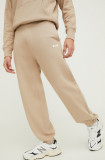 MSGM pantaloni de trening din bumbac culoarea bej, uni 3640MP500.247000