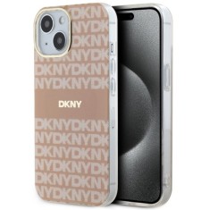 Husa iPhone 15 Plus - DKNY IML Mono &amp; Stripe MagSafe (DKHMP15MHRHSEP) - Pink