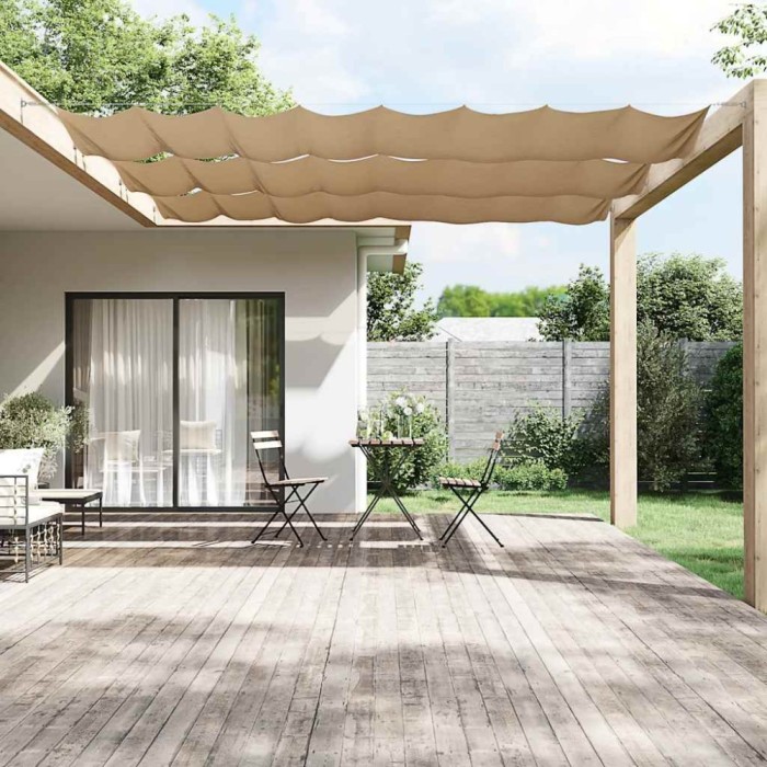 vidaXL Copertină verticală, gri taupe, 180x1200 cm, țesătură oxford 148422