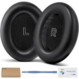 Set 2 bureti pentru casti Bose QuietComfort Ultra Gen 2 / Gen 1, Over-Ear - Negru - Spuma cu memorie - Piele ecologica