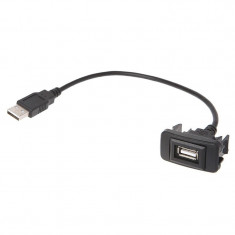 Cablu adaptor dreptunghiular extensibil mufa conector port USB auto cu un port prindere in bord foto