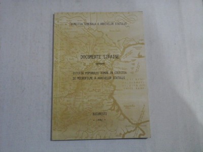 DOCUMENTE STRAINE DESPRE ISTORIA POPORULUI ROMAN IN COLECTIA DE MICROFILME A ARHIVELOR STATULUI - DIRECTIA GENERALA A ARHIVELOR STATULUI foto