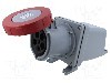 Conector alimentare AC, IEC 60309, IP67, IP69K, 60A, 63A, 415V, 415V AC, 5 pini, AMPHENOL - 2CMA167328R1000