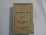 TRAITE DE LA RESPONSABILITE CIVILE - RENE SAVATIER - 1939