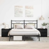 Noptieră vidaXL 2 buc Negru Stejar 50x40x43,5 cm din lemn aglomerat