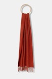 Answear.LAB esarfa de lana culoarea bordo, neted