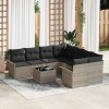 VidaXL Set de canapele pentru grădină 9 pcs Gri deschis Rattan poli 3345302