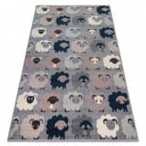 Covor Heos 78468 gri si albastru Oaie, 190x270 cm