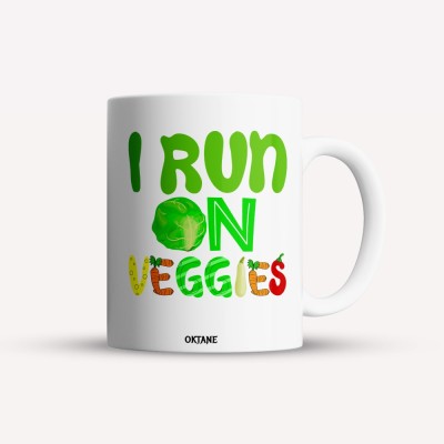 Cana alba personalizata I run on veggies, INOVATIX&amp;reg;. 330ml foto