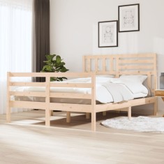 vidaXL Cadru de pat, 150x200 cm, lemn masiv, King Size 3101093