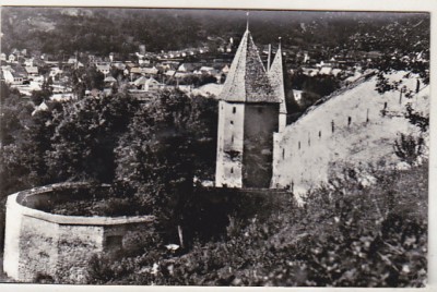 bnk cp Sighisoara - Turnul si bastionul macelarilor - circulata foto
