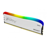 Cumpara ieftin Memorie RAM Kingston , DIMM, DDR4, 8GB, CL18, RGB, 3600MHz Fury Beast White