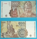 Bancnota Romania 500 Lei 1991 Aprilie UNC, Serie C.0004, P#98b - Brancusi, Coloana Infinitului