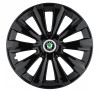 Set 4 Capace Roti, potrivite jantelor de R14, pentru Skoda, model delta negru, Autohelix MSA