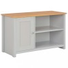Comoda TV Gossi Gri, 95x39x58 cm, Lemn prelucrat cu melamina, 1 usa, 2 compartimente, Design modern, Capacitate 50 kg