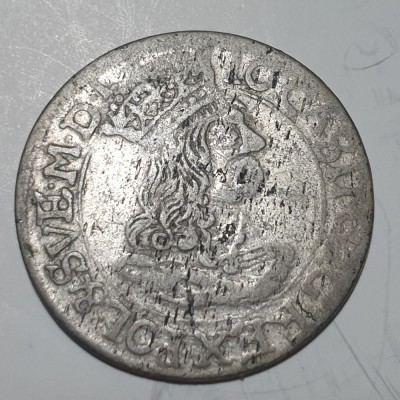 Polonia - Lituania 6 groschen 1662 /Cracovia argint R-1 Jan ll Casimir Vasa foto