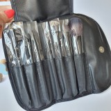 Set Pensule Machiaj MAKE-UP FOR YOU, Negru + Borseta, Trusa Profesionala Calatorie