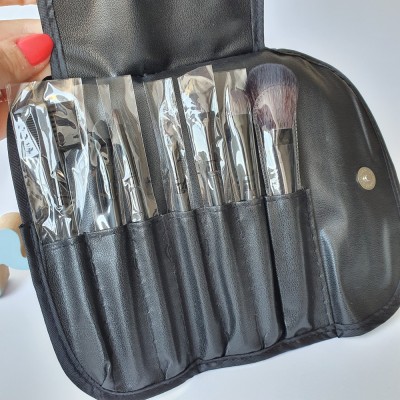 Set / Trusa Pensule Machiaj + Borseta - MAKE-UP FOR YOU - Negru foto