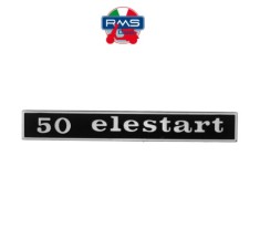 Sigla scris &quot;50 Elestart&quot; spate Vespa 50 Special Elestart (72-76) 2T AC 50cc