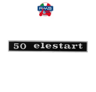 Sigla scris &amp;quot;50 Elestart&amp;quot; spate Vespa 50 Special Elestart (72-76) 2T AC 50cc foto