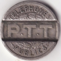 Jeton - Republica Franceza - P.T.T - Telefon public - 1937