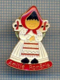 AX 459 INSIGNA -AMITIE ROMANIA -ASOCIATIE FRANCEZA DE PRIETENIE CU ROMANIA