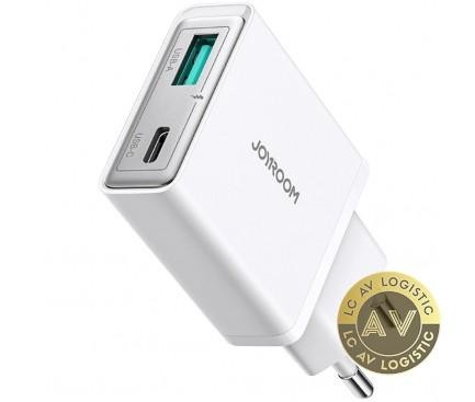 Incarcator Retea Joyroom JR-TCF14 20W 3A 1 x USB-A - 1 x USB-C Alb