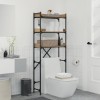 VidaXL Raft pentru mașină de spălat 67 x 25 x 163 cm Lemn compozit 883551
