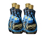 Set 4 x Balsam de rufe Semana Midnight Blue, parfum Ananas, Patchouli &amp; Flori Exotice, 1.65 l, 264 spalari