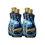 Set 4 x Balsam de rufe Semana Midnight Blue, parfum Ananas, Patchouli &amp; Flori Exotice, 1.65 l, 264 spalari