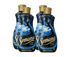 Set 4 x Balsam de rufe Semana Midnight Blue, parfum Ananas, Patchouli &amp; Flori Exotice, 1.65 l, 264 spalari