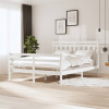 Cadru de pat, alb, 160x200 cm, lemn masiv GartenMobel Dekor, vidaXL
