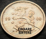 Cumpara ieftin Moneda istorica 50 PENNIA - FINLANDA, anul 1940 *cod 4551 = EROARE de BATERE, Europa