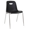 Scaun Venezia - cadru cromat - negru