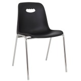 Scaun Venezia - cadru cromat - negru